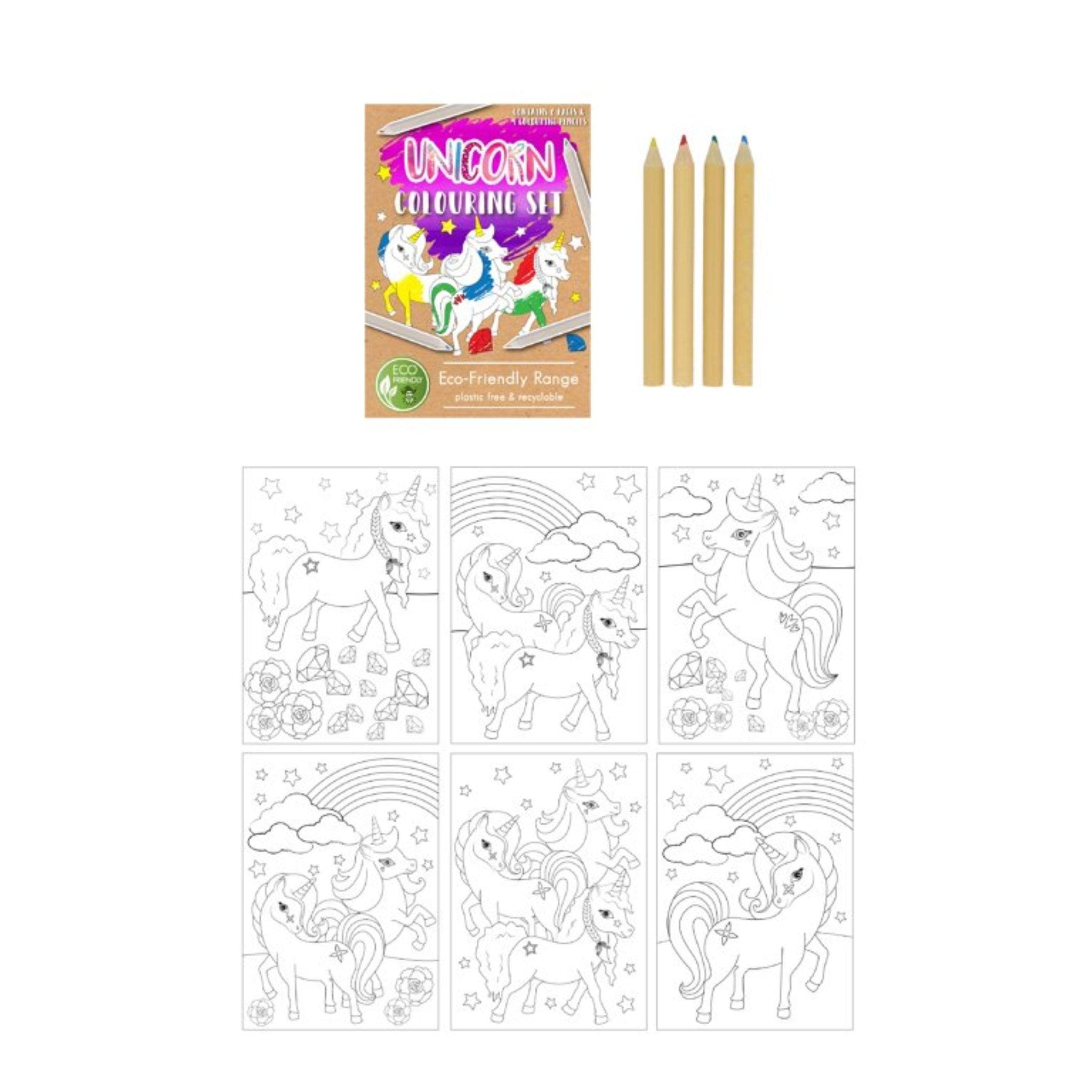 Eco Friendly Unicorn Colouring Set - PoundToys